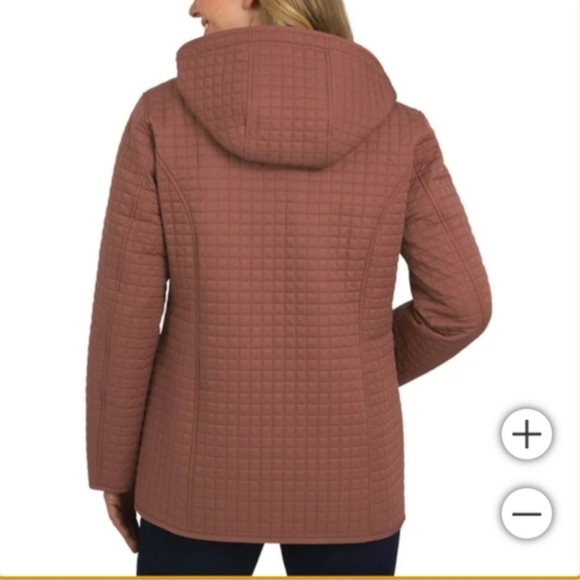 Lands' End Women's Quilted Utility Jacket in Rust - Picture 2 of 4